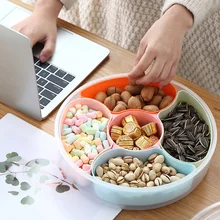 Тарелка для конфет с крышкой, тарелка для сухофруктов, скандинавский домашний журнальный столик для гостиной, пластиковая портативная коробка для конфет, тарелка для закусок фруктов