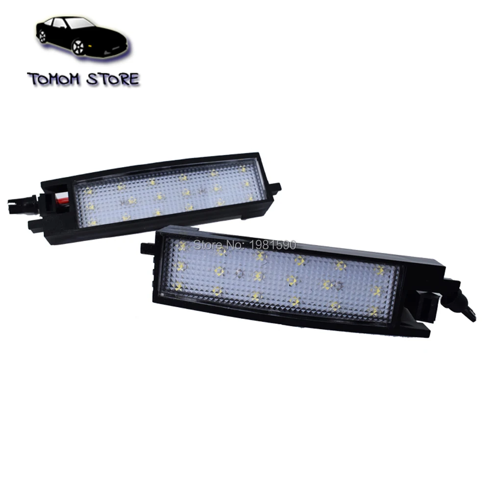 2pcs LED rear number license plate lights for Toyota RAV4 Corolla Yaris Camry Solara Avalon Auris car styling accessory