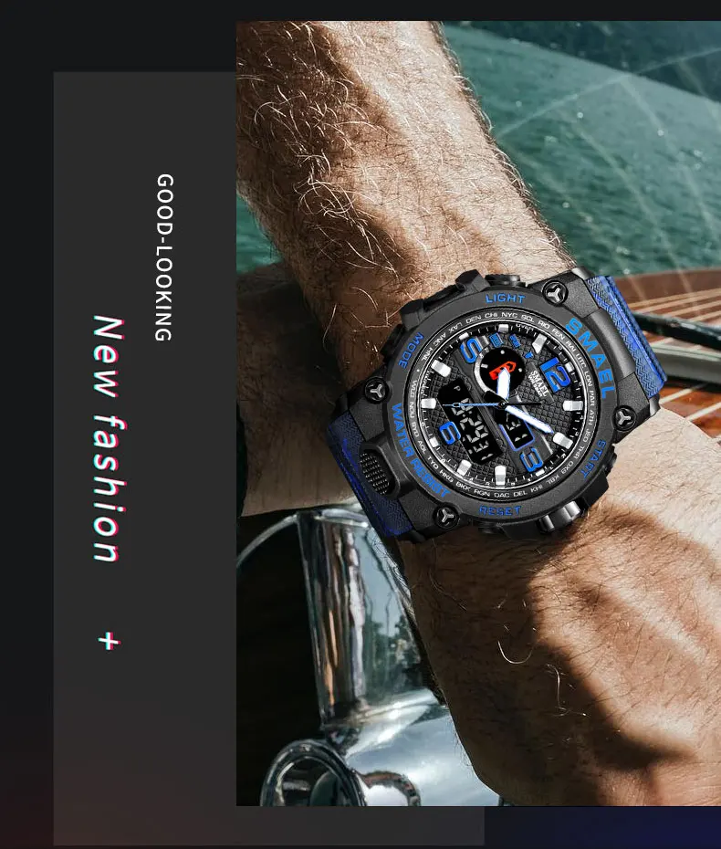 SMAEL Brand Fashion Men Sports Watches Men Analog Quartz Clock Military Watch Male Watch Men's 1545 relogios masculino