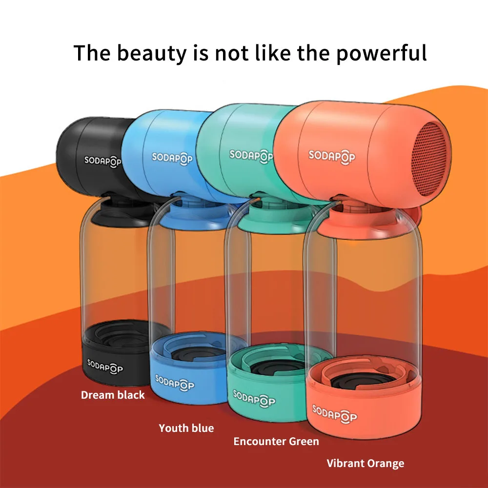 Wireless Portable Bluetooth Speaker Dual Stereo Subwoofer Creative  Water cup Bottle Amplifier 30 Hours Play Time Built-in