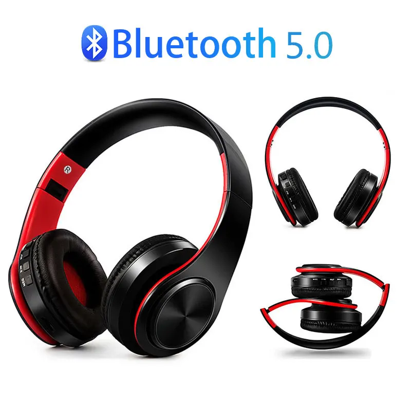 Портативные беспроводные наушники Bluetooth 5,0 стерео Складная гарнитура аудио Mp3 регулируемые музыкальные наушники с микрофоном для смартфона