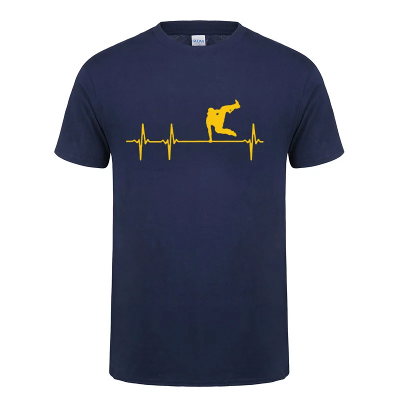 

Parkour Freerunning Heartbeat T-Shirt Funny Birthday Present For Parkour Runner Men Male Faddish Vaporwave Cotton T Shirt Tee