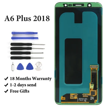 

For Samsung A6 Plus 2018 A605 A605F LCD Touch Screen AMOLED No Dead Pixel Assembly For Samsung A6+ 2018 LCD Display