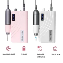 Портативный электрический сверлильный станок для ногтей, наконечник для маникюра, инструменты для дизайна ногтей, перезаряжаемый маникюрный педикюрный набор для оборудования для ногтей