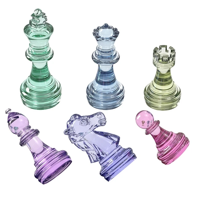 Internacional de xadrez forma do molde tabuleiro de xadrez molde de  silicone diy de cristal de argila resina epóxi molde de fundição para diy  artesanato família presentes / Desconto ~