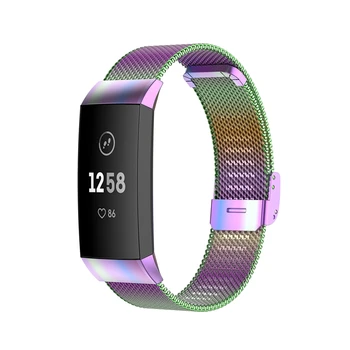 

Fashion Stainless Steel Watch Strap Replacement Watchband for Fitbit Charge 4/4 SE 3/3 SE Watch Metal Mesh Wrist Bracelet Strap