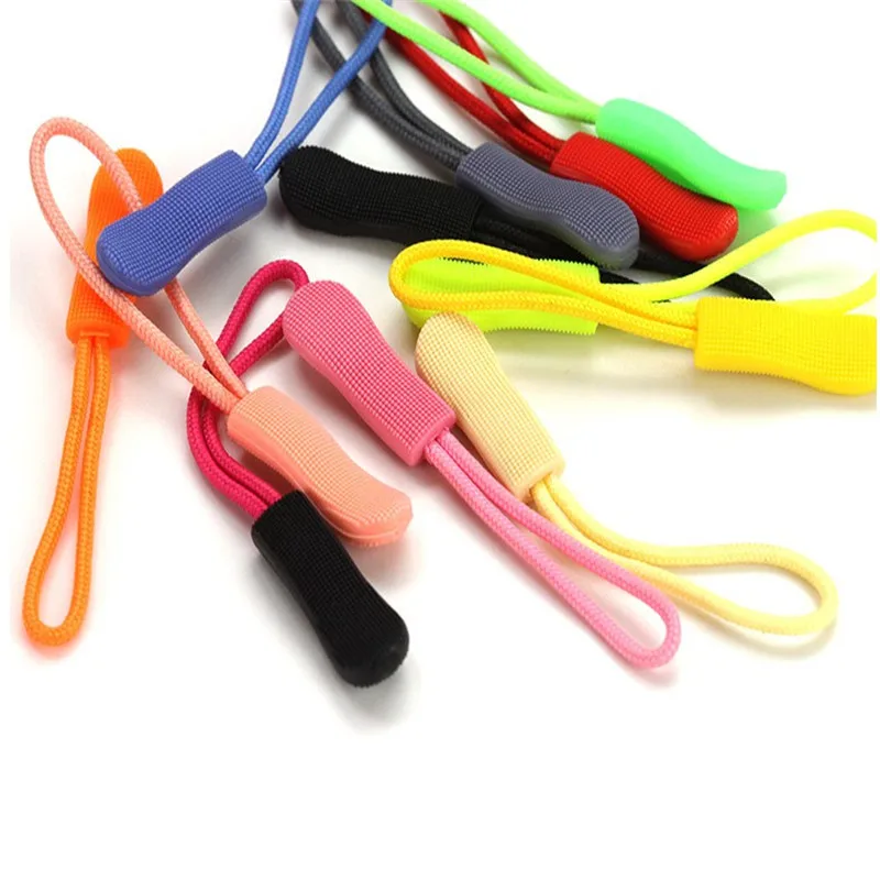 10Pcs/Set Rope Zipper Pull Bag Tactical Backpack End Rope Tag Fixer Zip Cord Accessories Zipper Head Cord Strap Lariat Slider