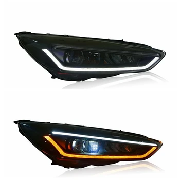 

VLAND factory for car headlight For Focus 2015 2016 2017 2018 LED Head Lamp and Turn light with Moving signal+Play and Plug+DRL