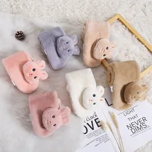 6 цветов Для детей мультфильм милый шарф для мальчиков и девочек, милые зимние теплые 3D мультфильм шарф "Кролик" осень-зима шейный платок