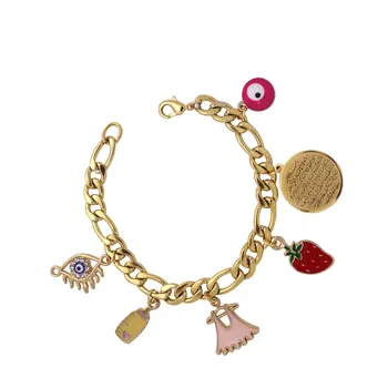 

muslim AYATUL KURSI turkey evil eye stainless steel baby Bracelets