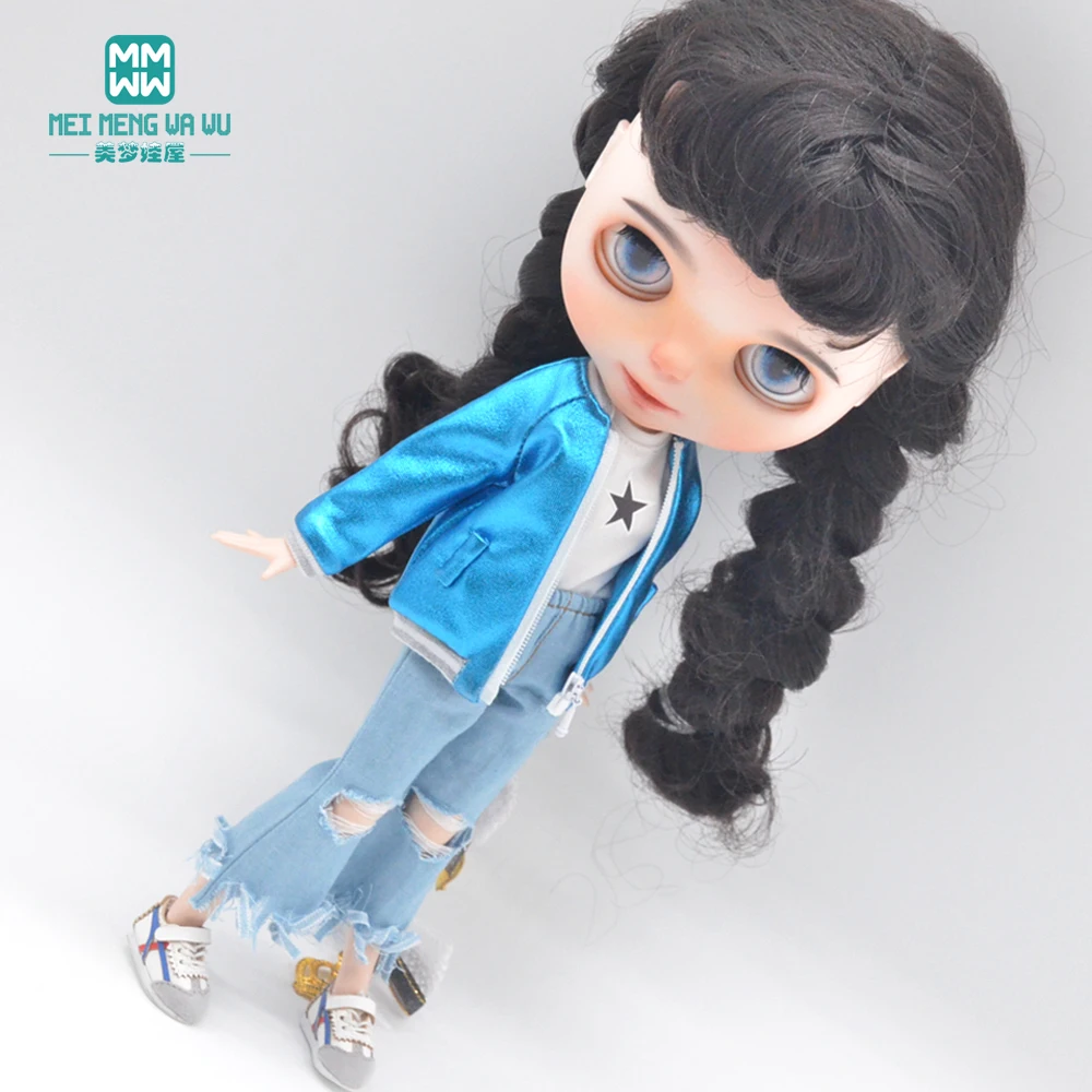 NEW 28-30cm Blyth Doll Clothes Toys Azone Doll Accessories Fashion Jackets, Jeans, Shoes Girl's Gift