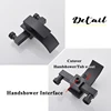 ULGKSD Black Bathtub Faucet Set Waterfall Spout Solid Brass Hot Cold Mixer Tap Bath Shower Faucet Wall Mounted Bathroom Faucet 3