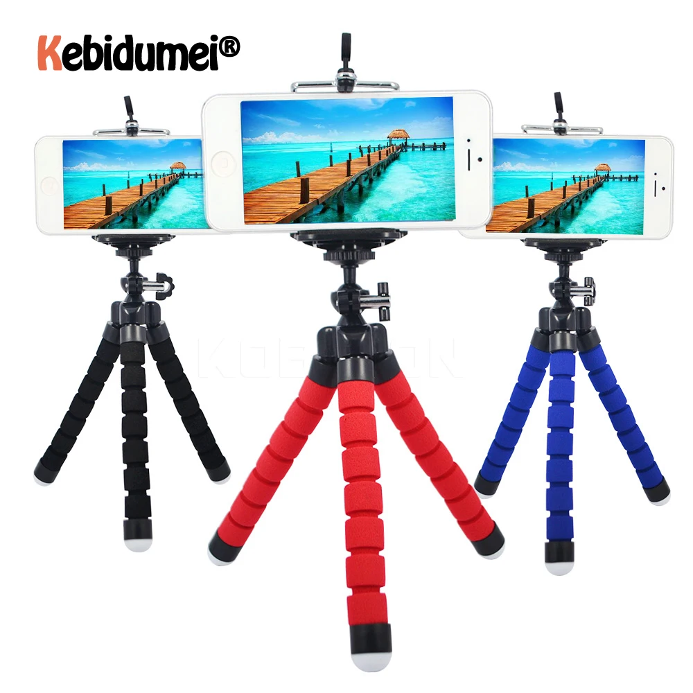 Kebidumei Outdoor Phone Holder Flexible Octopus Tripod Bracket Mount Monopod Adjustable Accessorie Support Universal For Phones | Мобильные