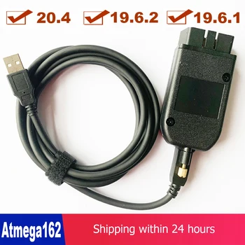 

30pcs/lot Car Obd 16pin Diagnostic Cable 19.6.1 for Kline CAN BUS Support Till 2019 Car 19.6.2 English ATMEGA162+16V8+FT232RQ