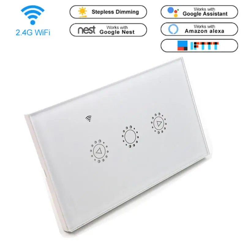 220v Smart Wifi сенсорный Управление переключатель Плавная Диммер Совместимость с Amazon Alexa и Google Assistant Ewelink