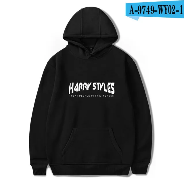 black Стиль Гарри, толстовка с капюшоном, Толстовка для мужчин/женщин, Harajuku One Direction, с буквенным принтом, толстовки, свитера, пуловер с длинным рукавом, одежда - Цвет: black