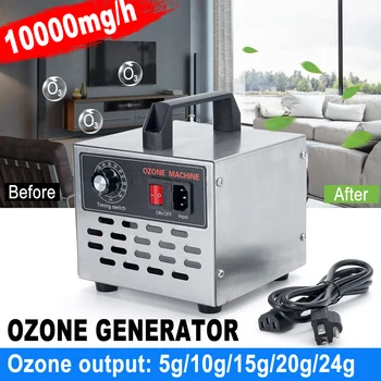 

Ozone Generator 24g/h Portable Ozonizer Air water Purifier Sterilizer Treatment Ozone Addition To Formaldehyde 110V/220V