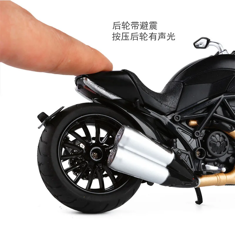 1: 12 Ducati Kawasaki H2R мотоцикл спортивный автомобиль Тяжелая машина модель автомобиля сплав игрушка для взрослых Коллекция украшения