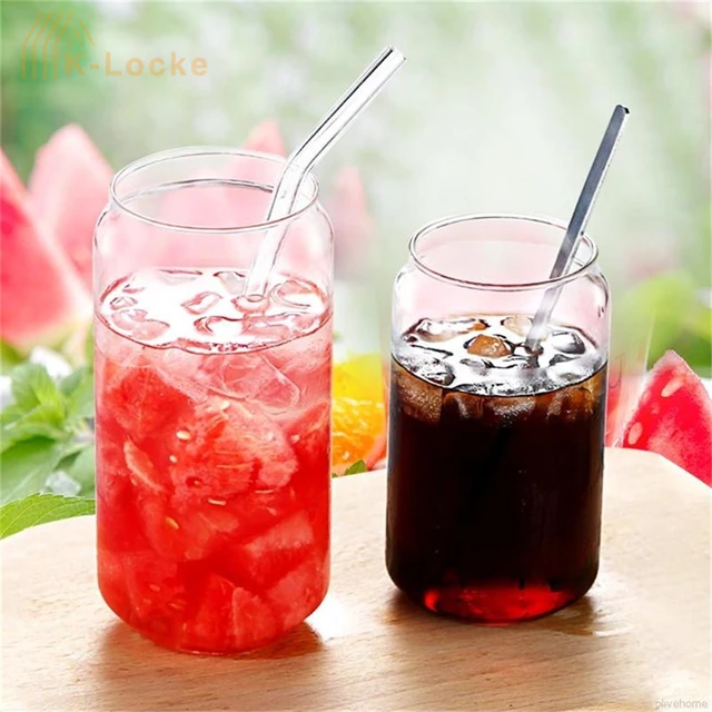 Buy 350ml 550ml Reusable Cola Can Drinking Glass Cup With Glass