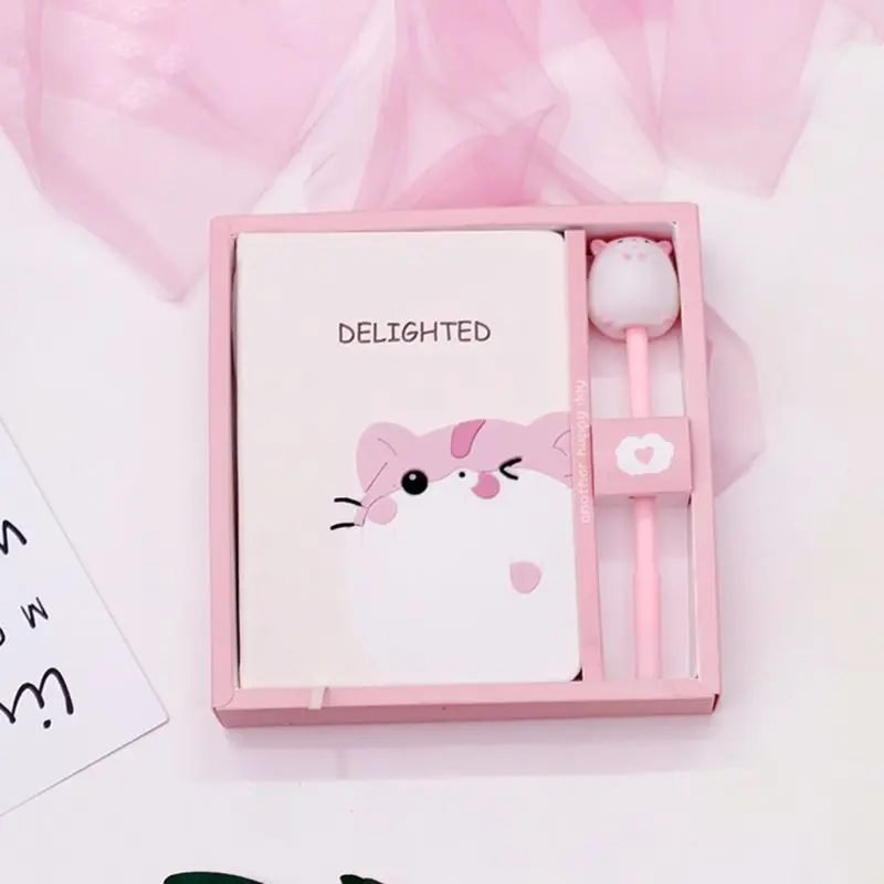 

Kawaii Mouse Planner Notebook Journal Daily Book with Pen Set Stationery Supplies School Supplies Student Gift LX9A