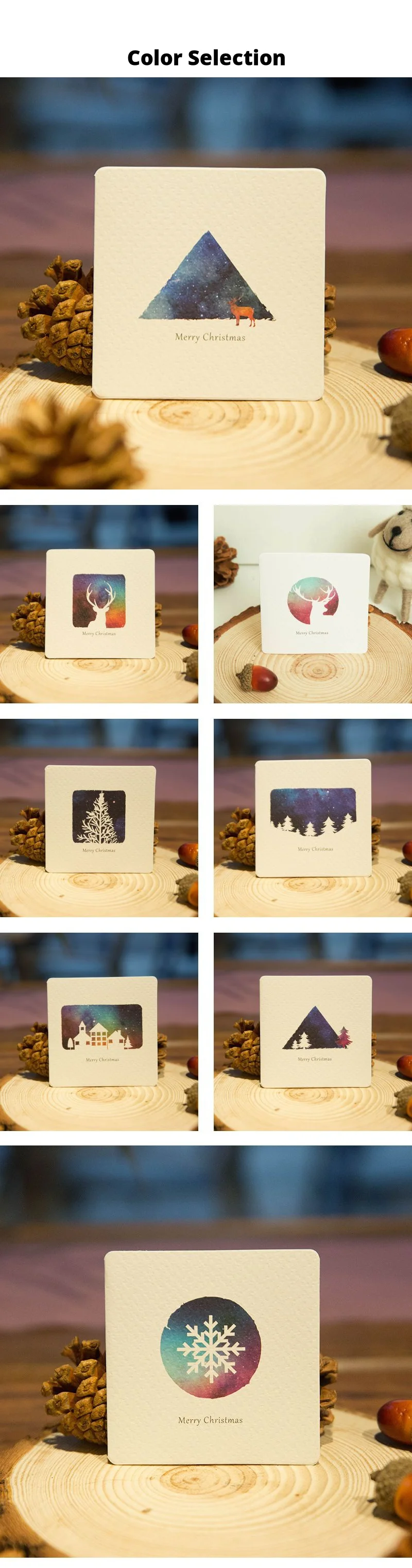 12-Star Colorful Creative Folding Christmas Cards Blessing Xuyuan Small Card Christmas Tree Xuyuan Cards
