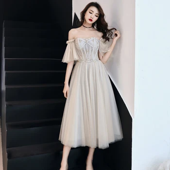 

Women Classic Off The Shoulder Cheongsam Elegant Mesh A-line Qipao Sexy Beads Long Evening Party Gown Oversize 3XL Maxi Dess