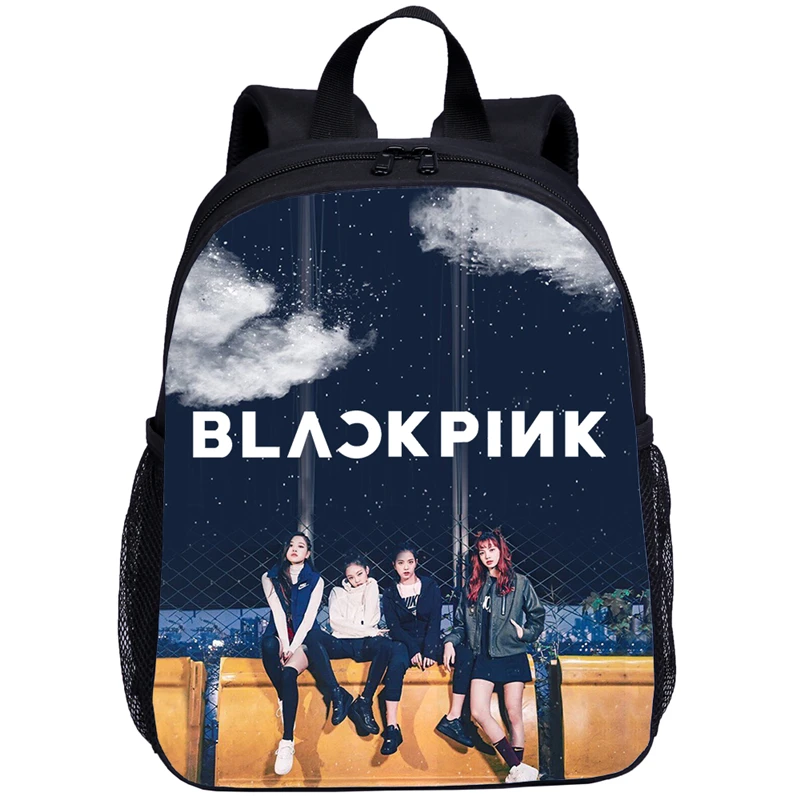 Новинка, черные розовые детские рюкзаки Jisoo Rose Lisa, школьные сумки, детский рюкзак для детского сада, симпатичная дорожная сумка для девочек, Mochila Escola - Цвет: Черный
