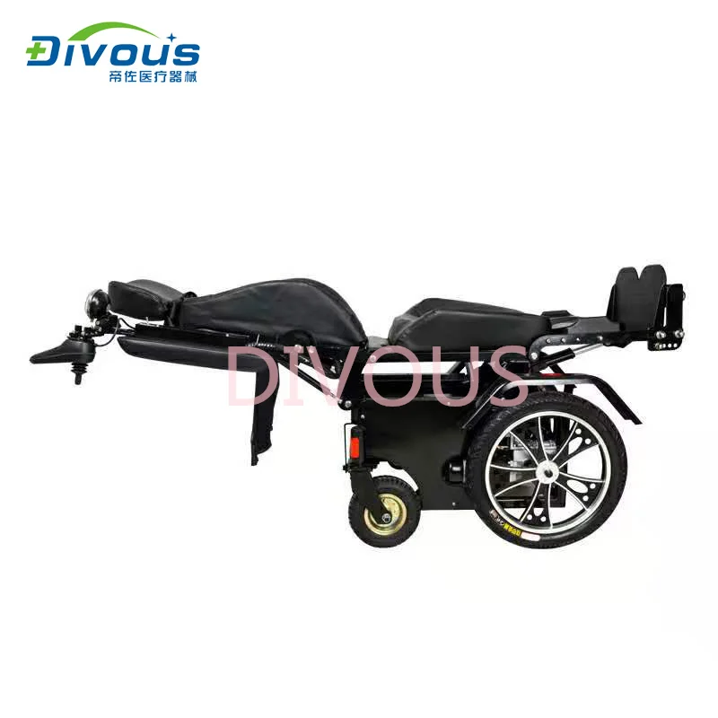 Fashion luxury can stand up and down, recline, leg lift disabled electric power standing wheelchair