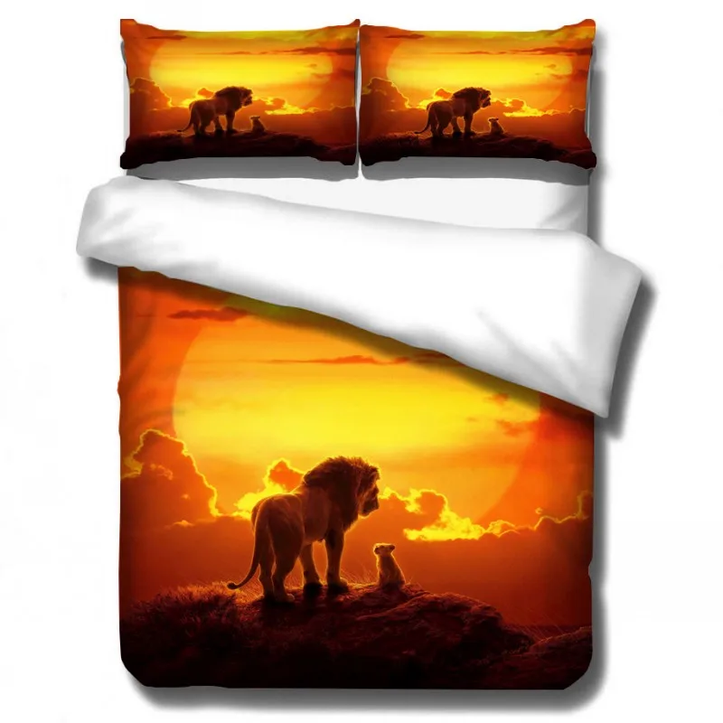 Дисней мультфильм лев Король Simba комплекты постельного белья для маленьких мальчиков и девочек подарок пододеяльники наволочки одеяло покрывало постельное белье - Цвет: Simba 5