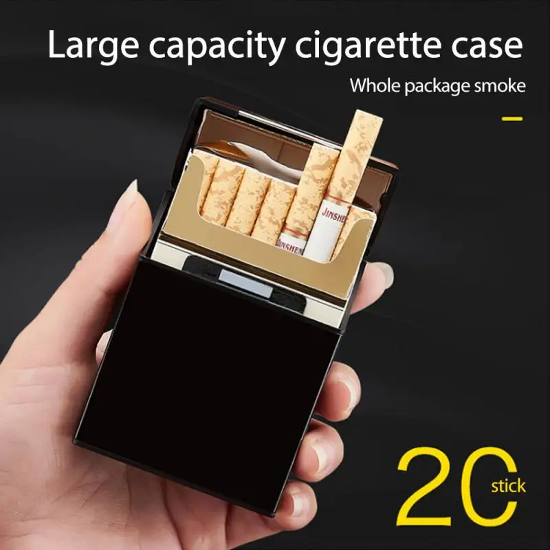 2pcs Aluminium Metall Zigarre Zigarettenschachteln Pocket Holder Storage 