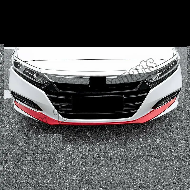 Модификация автомобиля автомобильные аксессуары ABS красный передний бампер для губ Защитная крышка Накладка 3 шт. для Honda Accord