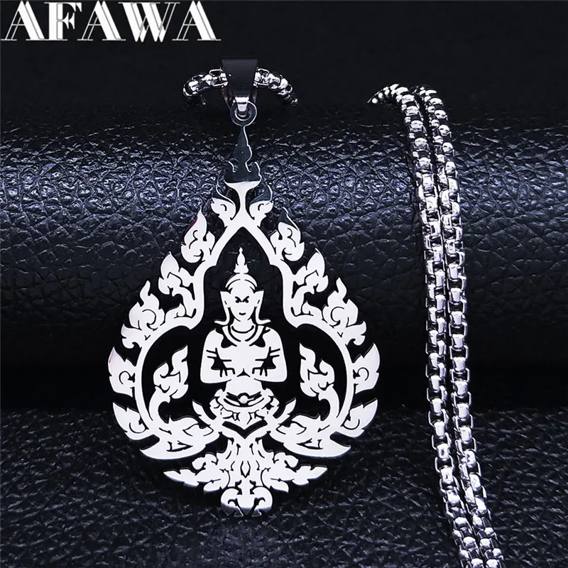 Religion Chain Necklace Jewelry Thai Necklace Bodhisattva