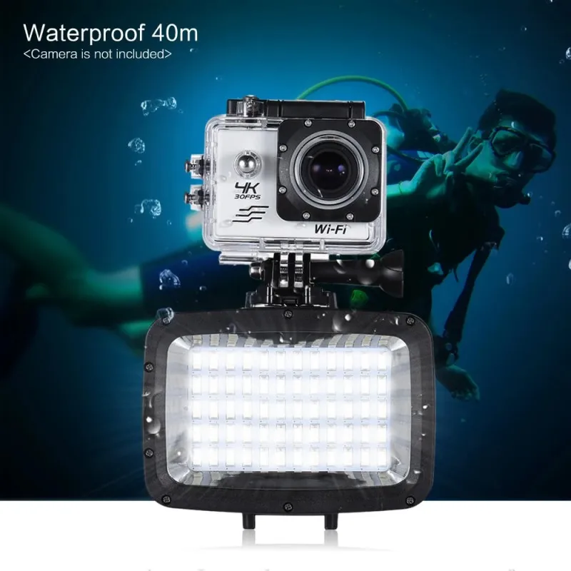  Diving 3 Light Modes Fill Light For Gopro Sports Camera Waterproof LED Light 40 Meter Dive Light Ph