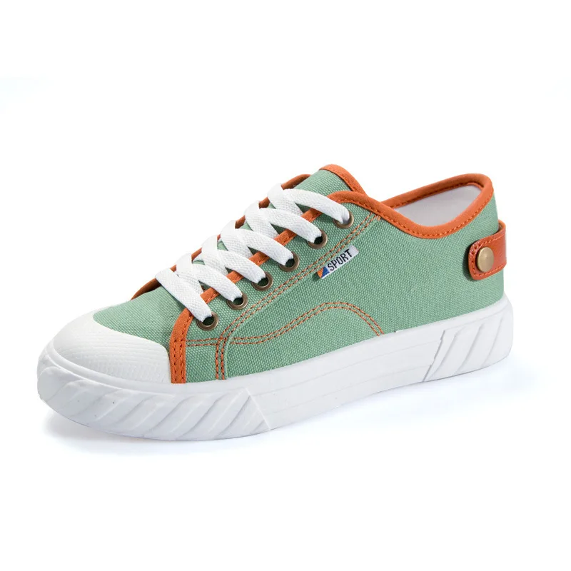 

2019 Canvas Shoe Schoolgirl Low Help Flange Original Old Leisure Time Skate Student Outdoor Trend Skateboarding Shoes Woman Tide
