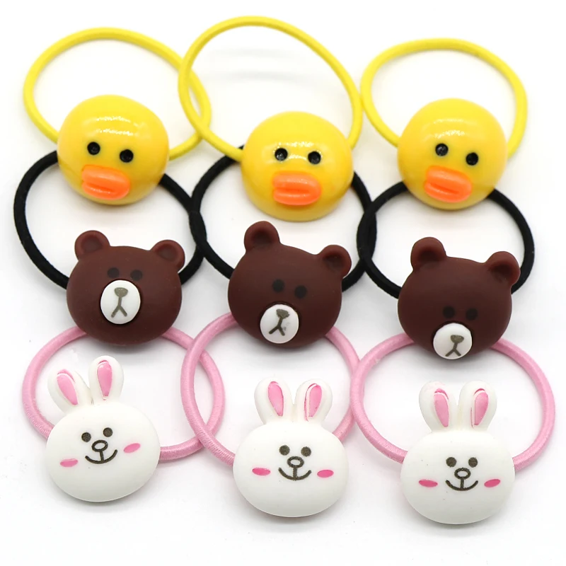 12 шт./лот, милые заколки для волос hello kitty, заколка, мягкая пластиковая заколка с застежкой, аксессуары для волос - Цвет: 12pcs Anmal Band