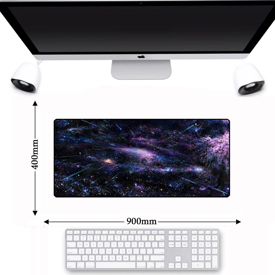 

Locking Edge Galaxy 900*400*3mm Keyboard Computer Mouse Pad Game Gamer Gaming Rectangle Nature Rubber Non-Slip Mousepad Desk Mat