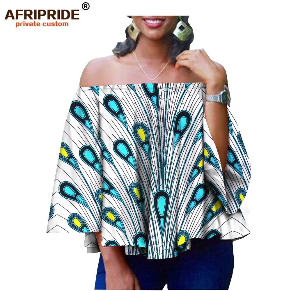 Весенняя блестящая кофта в африканском стиле для женщин AFRIPRIDE, сшитая с рукавом три четверти, Женская Повседневная рубашка A1822004