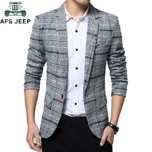 Мужской костюм, пиджак в клетку весна осень мужской блейзер мужские повседневные приталенные пальто брендовая одежда плюс размер 5XL Блейзер Masculino