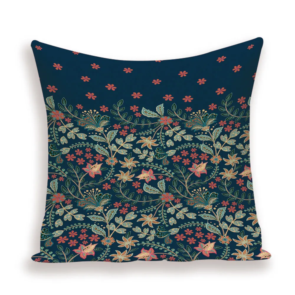 Чехол для подушки с цветочным рисунком в стиле «Марокканский цветок», чехлы для подушек с простым цветочным рисунком для домашнего декора, льняные автомобильные подушки Kissen - Цвет: L1653-7