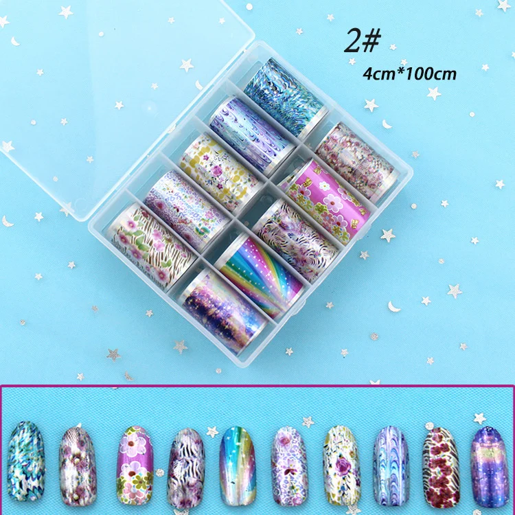 10pcs Leopard Series Water Decals Nail Stickers Nail Art Wrap Water Transfer Nails Stickers