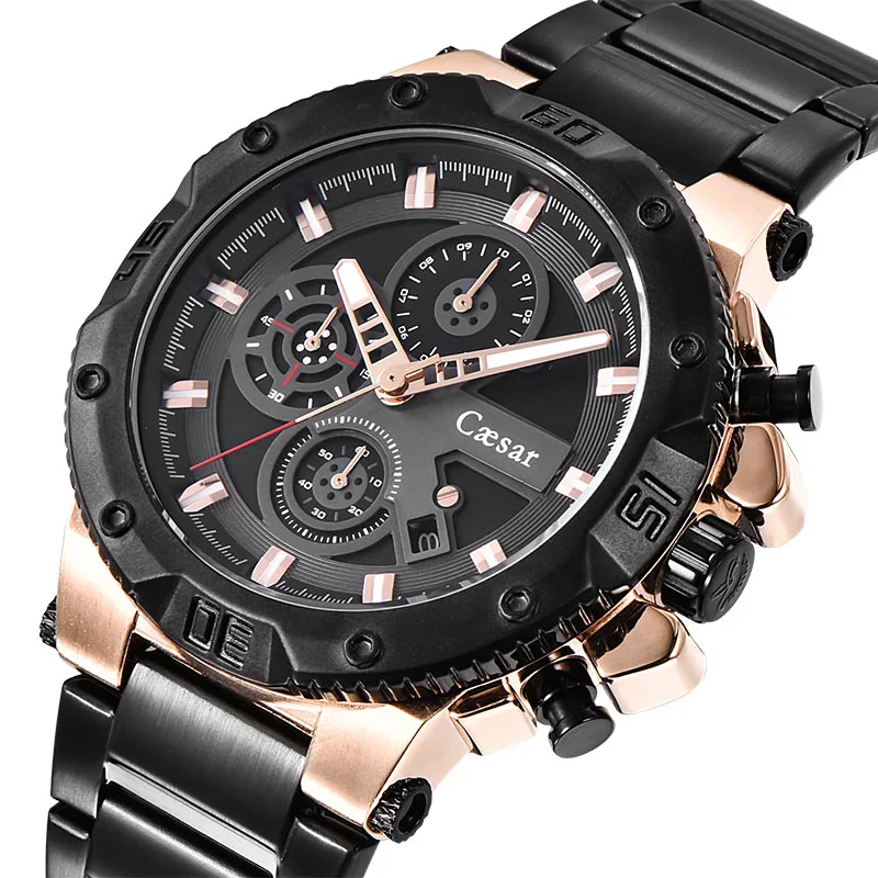 

Rose Gold Military Quartz Sports Men Chronograph Waterproof Mens Watches Top Brand Luxury Sport Wristwatch Male Watch