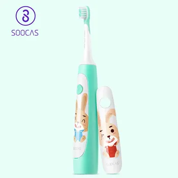 

SOOCAS Children electric tooth brush C1 Waterproof toothbrush Cartoon pattern Kid Wireless Charging Replaceable Soft brush head