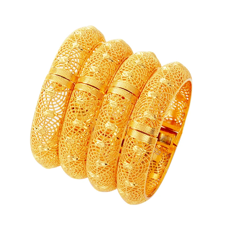 4 шт./лот браслеты золотого цвета &quotДубай&quot для женщин эфиопские набор на
