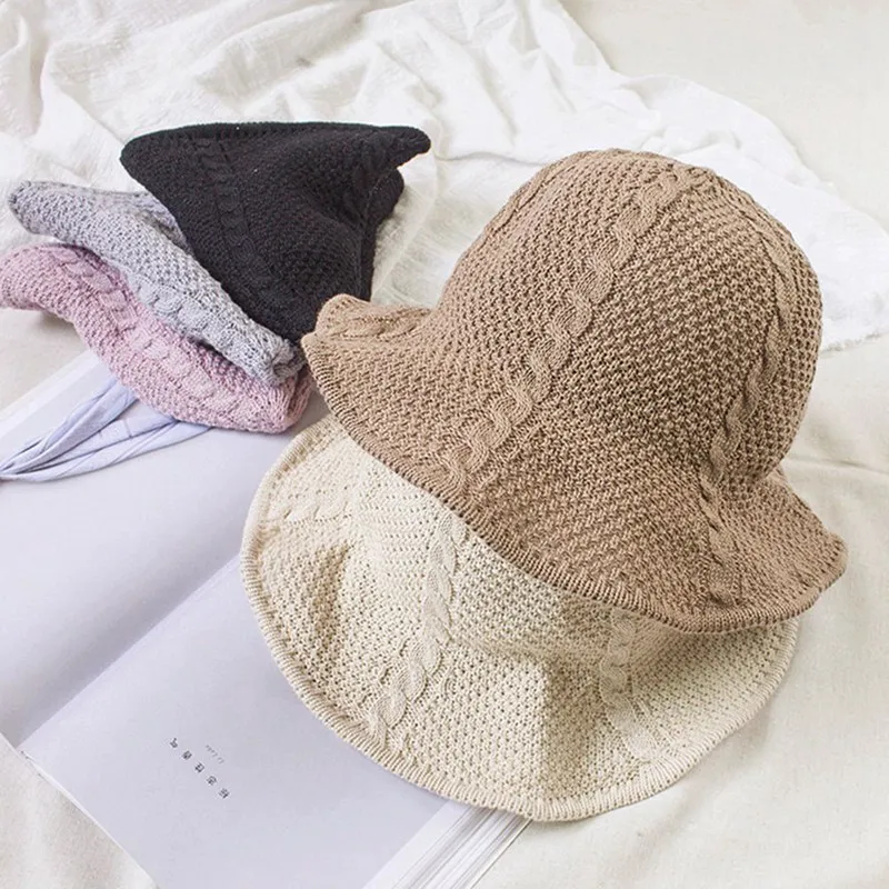 Korea Bucket Hat Femme Shade Hat Ladies Summer Sun Travel Leisure Basin Cap Korean Version Of The Tide Bow Fisherman Basin Cap