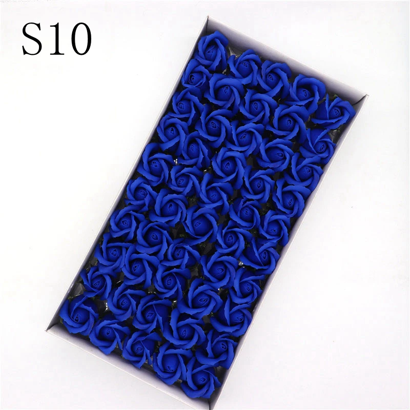 25-50 шт./компл. 3 Размер s/m/l мыло розы Искусственные цветы Высокое качество; для свадьбы украшение дома аксессуары для ванной комнаты Роза Цветок голова - Цвет: S10