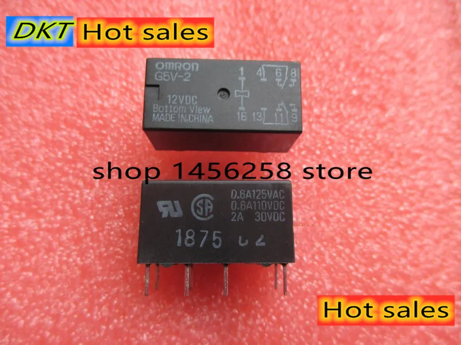 10 штук Omron G5V-2 12В DPDT 8Pin leiterplattenmonage kostengyunstige Signalrelais | Мобильные телефоны и аксессуары