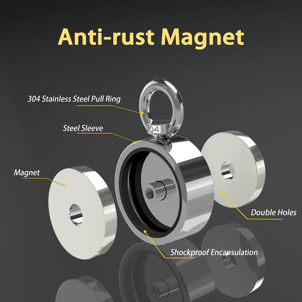 Super szukaj magnes neodymowy wędkarstwo mocny mocny magnes dwustronnie ratowniczy hak magnetyczny uchwyt na kubek