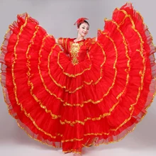 Горячая новинка, Брендовая женская юбка для танцев, большая юбка для танцев, танцевальный костюм для сцены, Дамская длинная юбка для хора