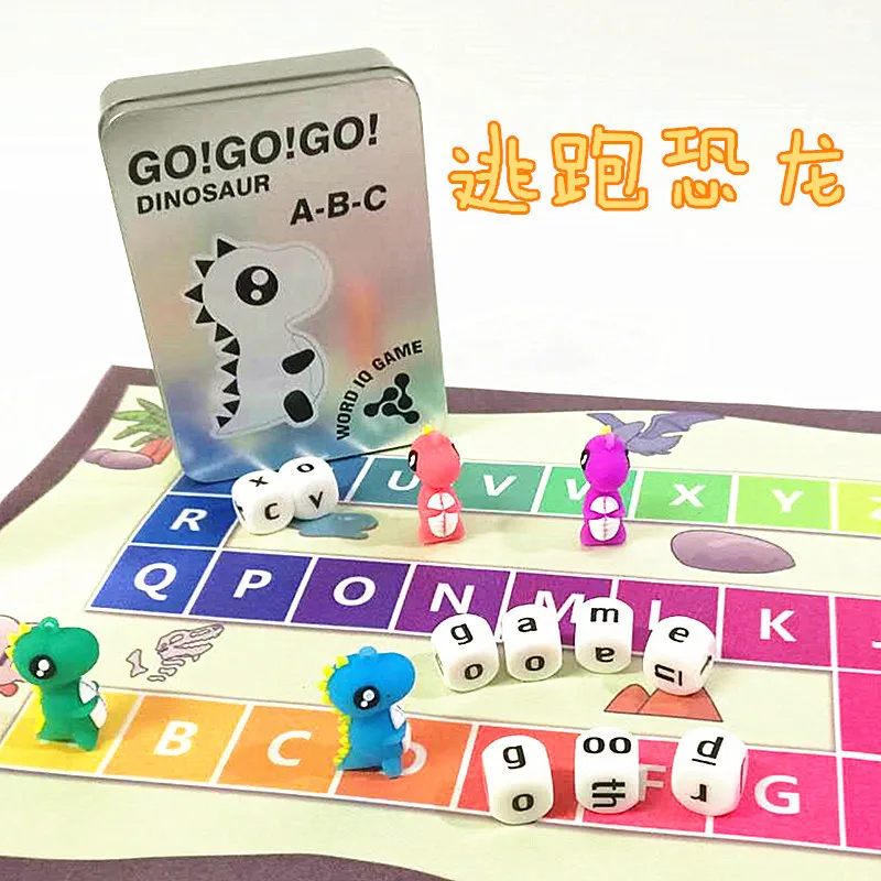 Настольная игра Escape динозавр английская орфографическая игра Детская английская развивающая игрушка для детского сада для родителей и детей