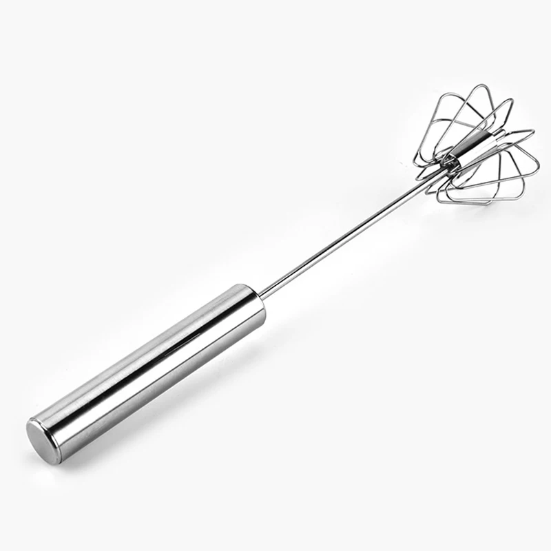 

Stainless Steel Hand Pressure Rotating Semi-Automatic Mixer Coffee Milk Mixing Eggbeater Handheld Mixer Kitchen Cooking Tools